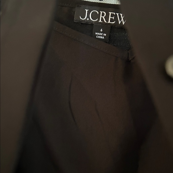 J. Crew Black Sheer Polka Dot Blouse - Picture 5 of 7